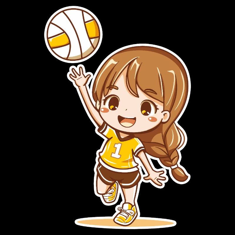 Little volleyball player