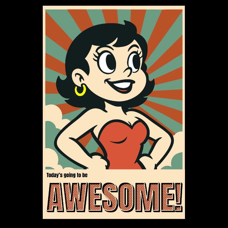 Heute wird großartig! – Retro-Poster mit Motivatio