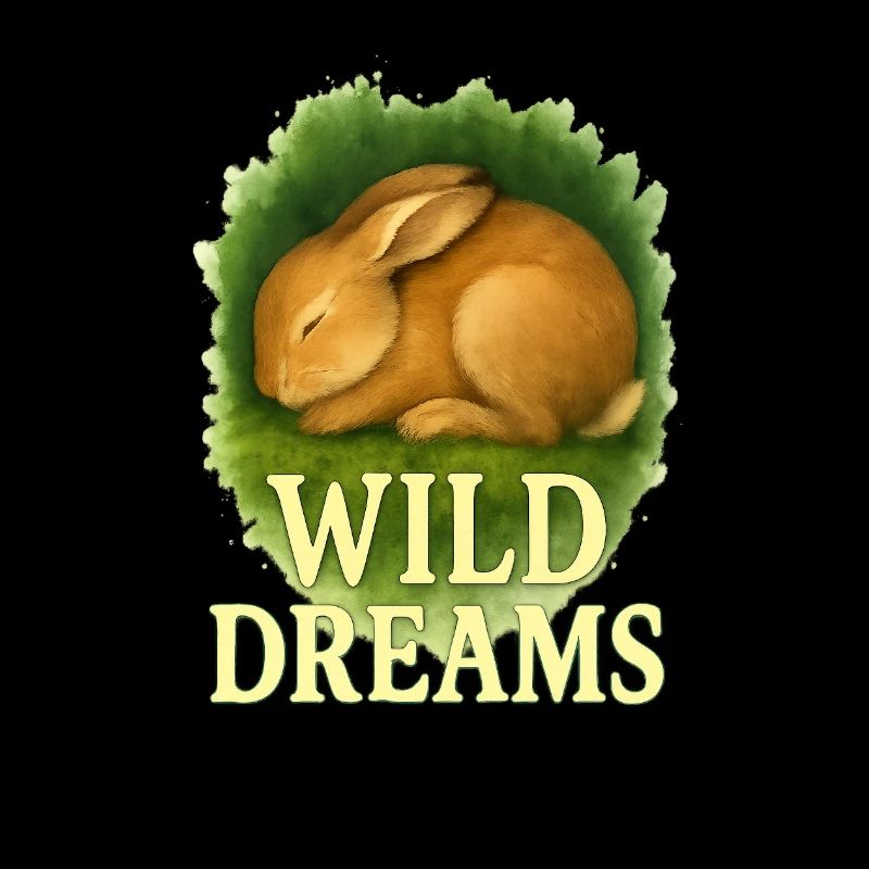 Wild Dreams – Sleeping Rabbit Watercolor Motif