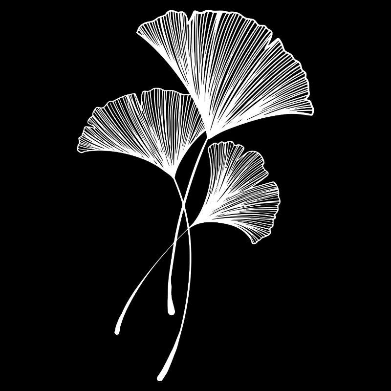 Minimalistisches botanisches Ginkgoblatt-Design