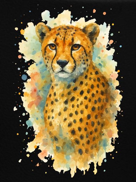 gepard tier aquarell