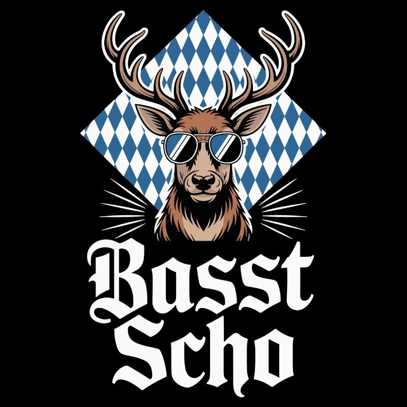 Elch Bayerischer Hirsch Sonnenbrille Basst Scho