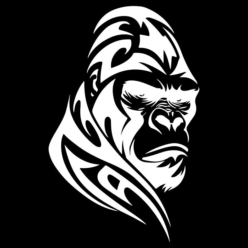 Gorille Silverback Tribal Tattoo