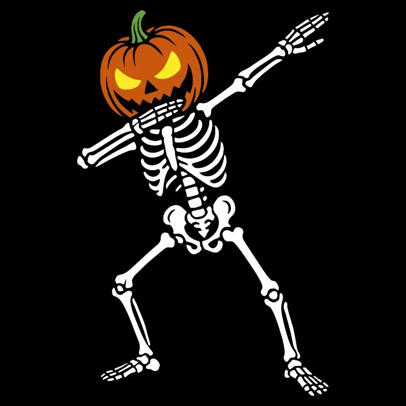Halloween Dab Dance Skeleton - Dabbing Pumpkin