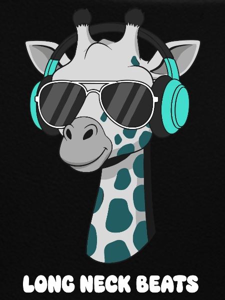 GiraffenDJ mit Kopfhörer