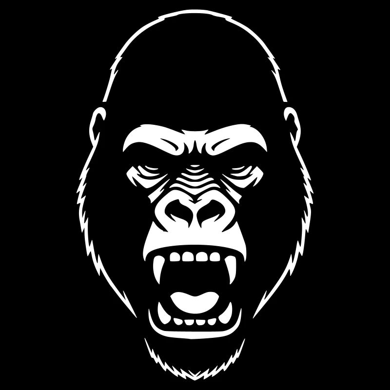Pochoir Gorilla : Déclaration grunge élégante
