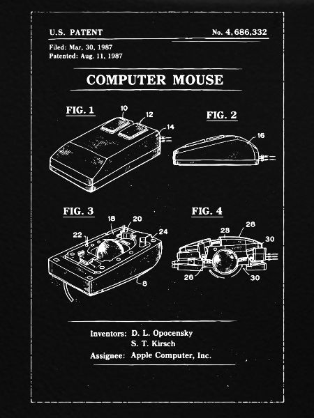 Retro Computer Mouse Blueprint