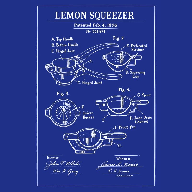 Lemon Squeezer Patent Sketch