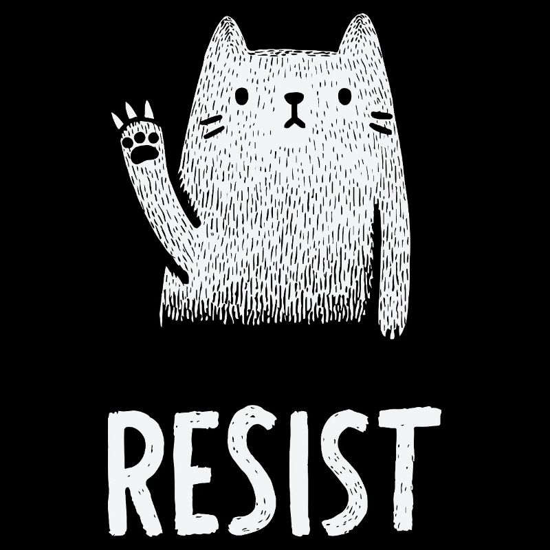 Illustration du chat blanc ondulant