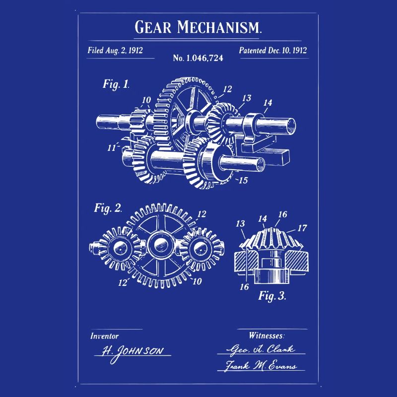 Art de plans de mécanisme d’engrenage