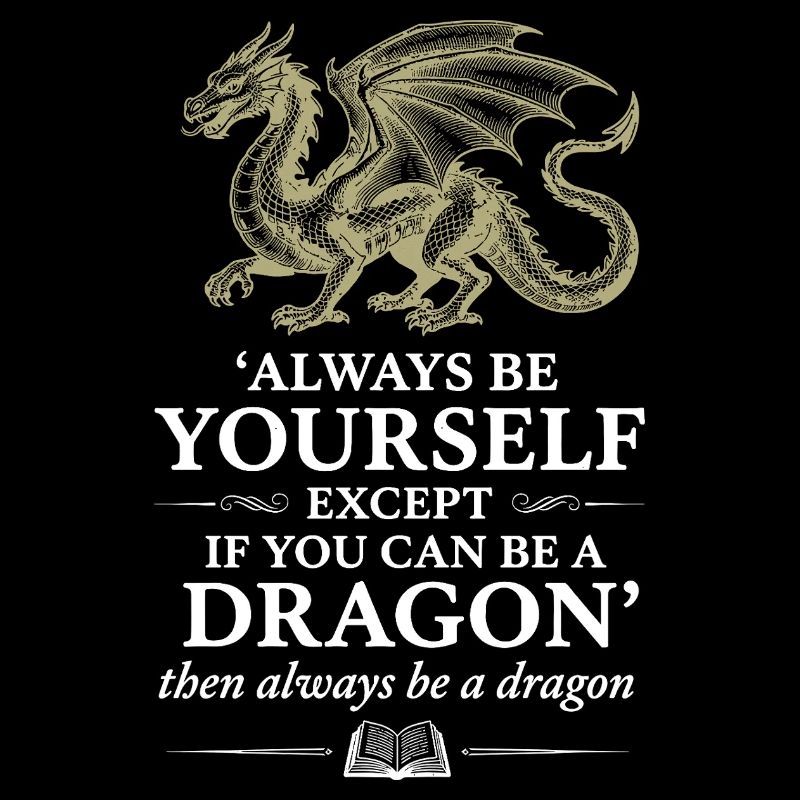 Dragon Quote – Fantasy Spruch Design