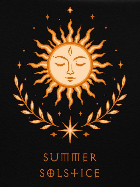 Summer Solstice Sonne – Boho Symbol
