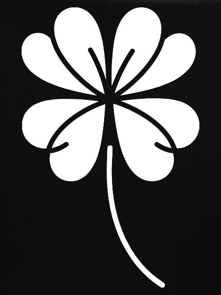 Kleeblatt Silhouette Irisches Glückssymbol