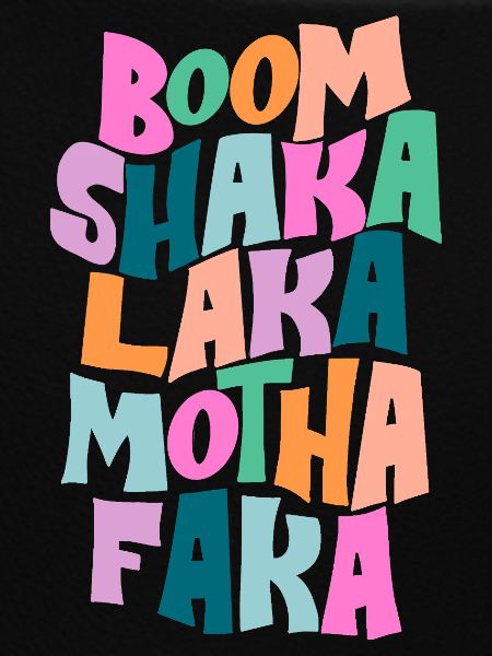 Fette Farbburst-Typografie