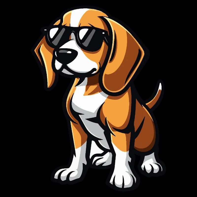 Beagle Hunde Cool Comic