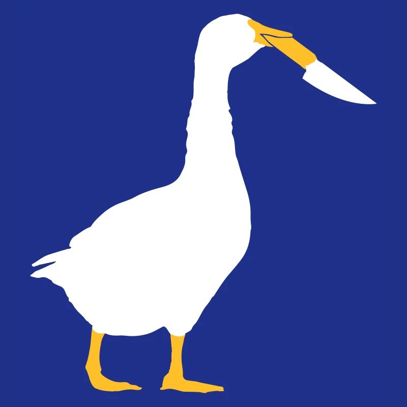 Gefährliche bewaffnete Gans