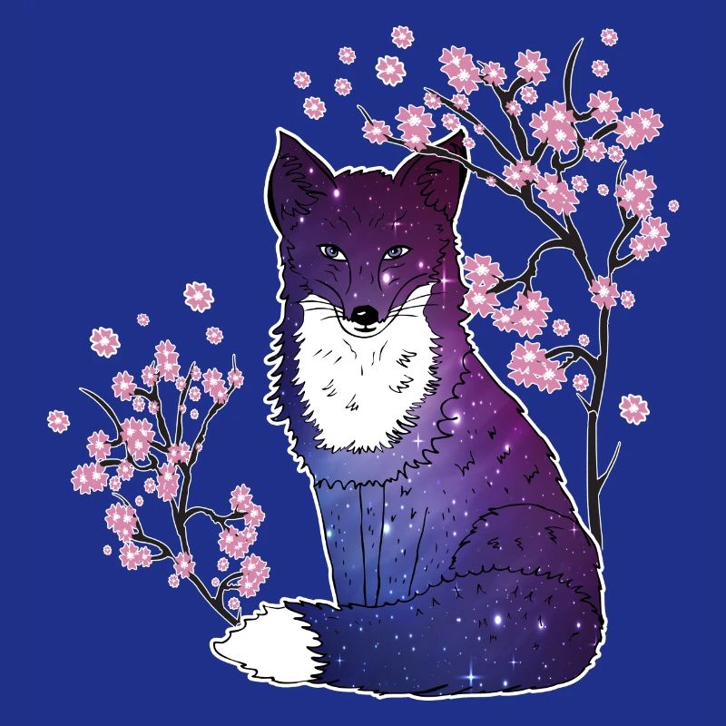 Fox Japanese Cherry Blossoms Gift
