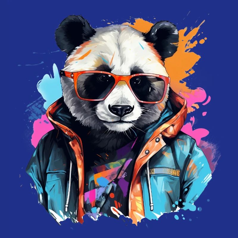 Rogue Panda. Graffiti-style design.