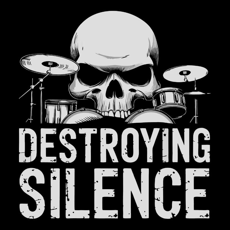 Drums and Skull Drummer Rock Band