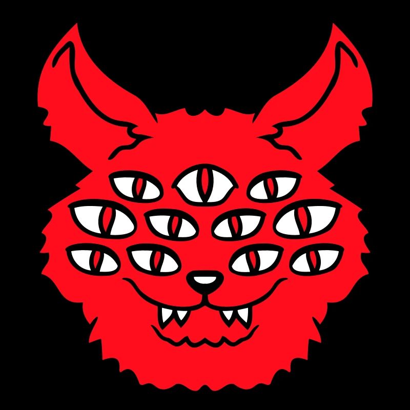 Chat Démon Beaucoup d’yeux Diable Enfer Monstre maléfique