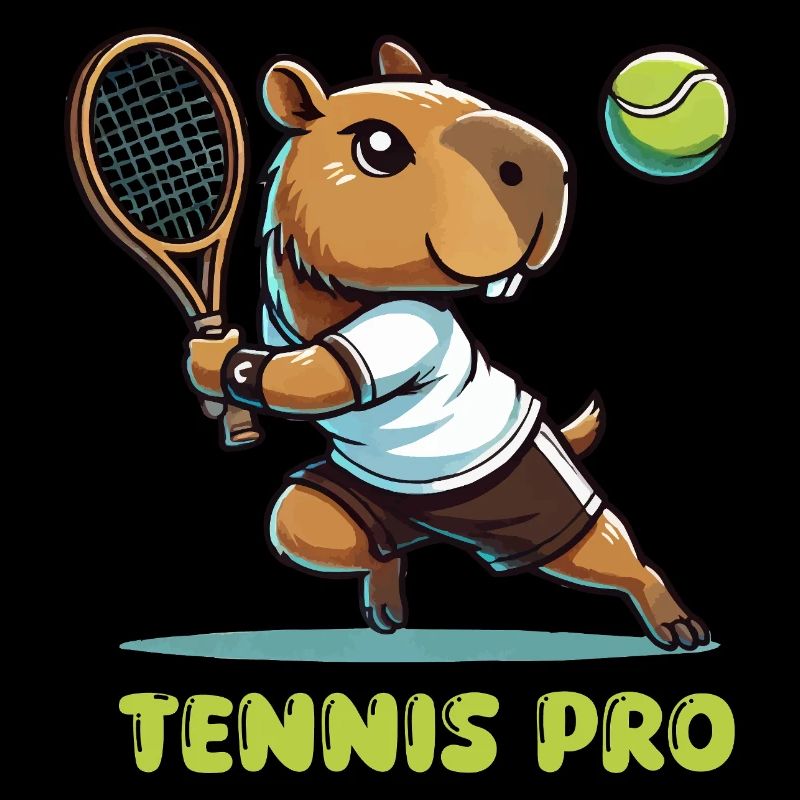 Capybara Comic Tennis