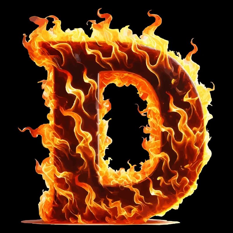D Letter Fire