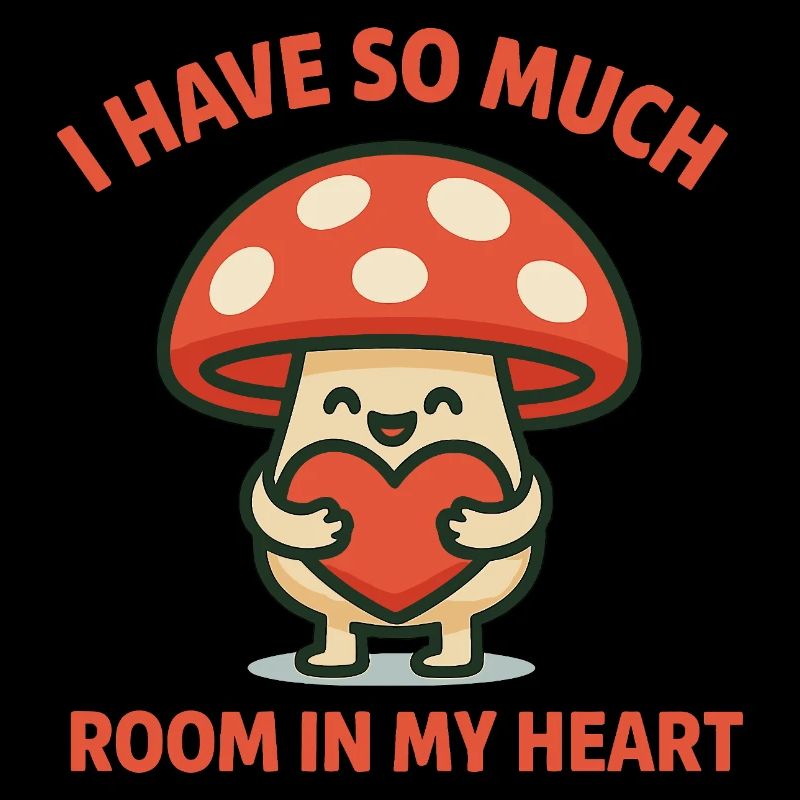 Tellement de place dans mon cœur Mignon champignon Jeu de mots