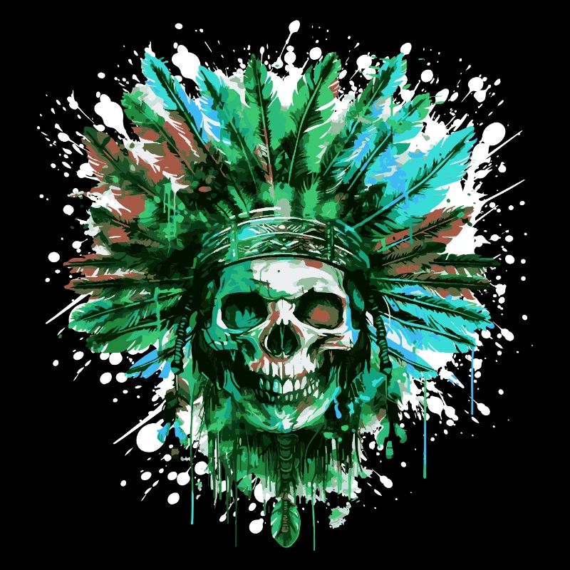 Indianer Totenkopf Häuptling