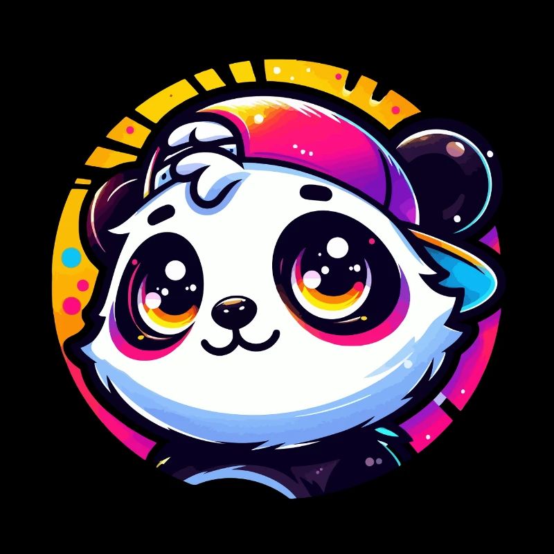 Kawaii Panda mit Kappe