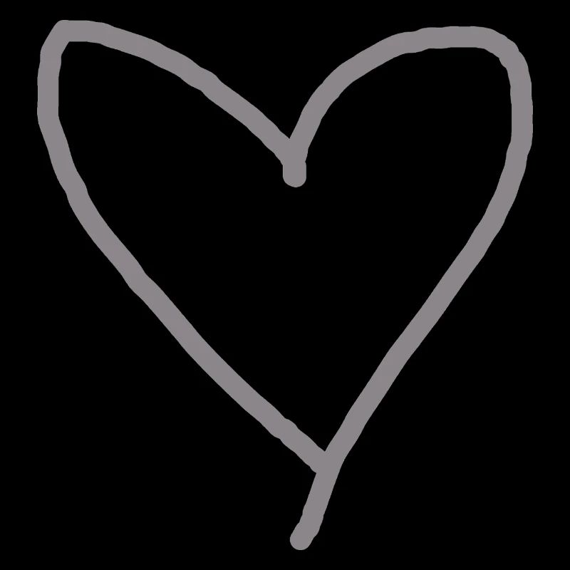 Heart Gray Gift Idea Love in Love