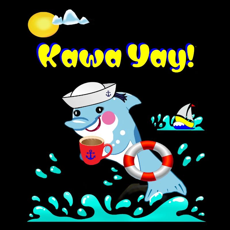 Dolphin With a Cyber Citrus Coffee Vibe: Kawa Yay