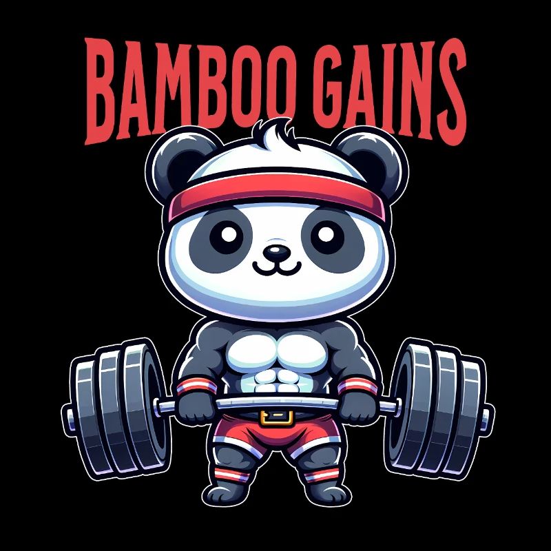 Panda in the gym