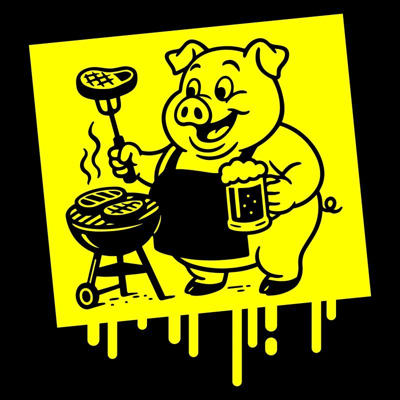 Schwein Grillen Bier