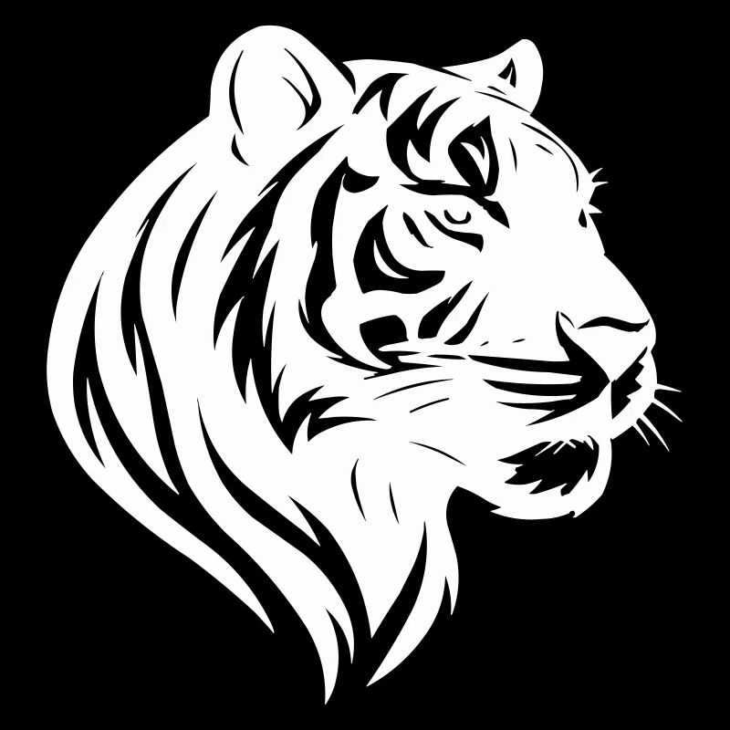 Tête de tigre Tribal