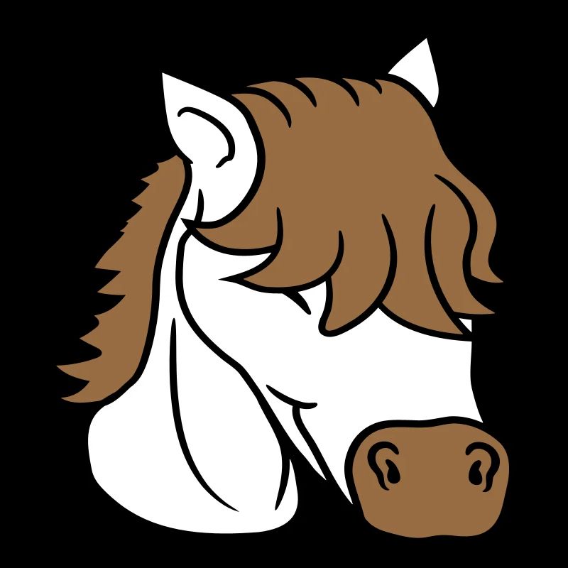 Cheval mignon long bob coupe cheveux sourires mignon