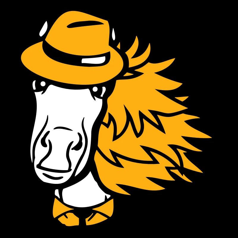 Horse Man Hat Suit Tie Detective Boy Cool