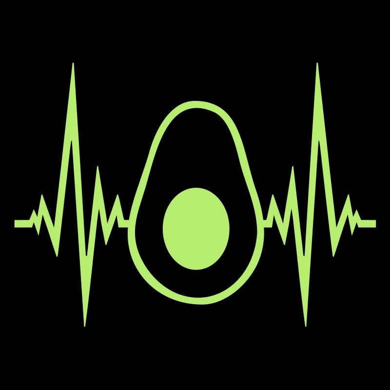 heartbeat avocado pulse frequency clipart fruit gemu