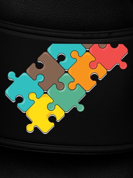 bunt Puzzel design Puzzelteil