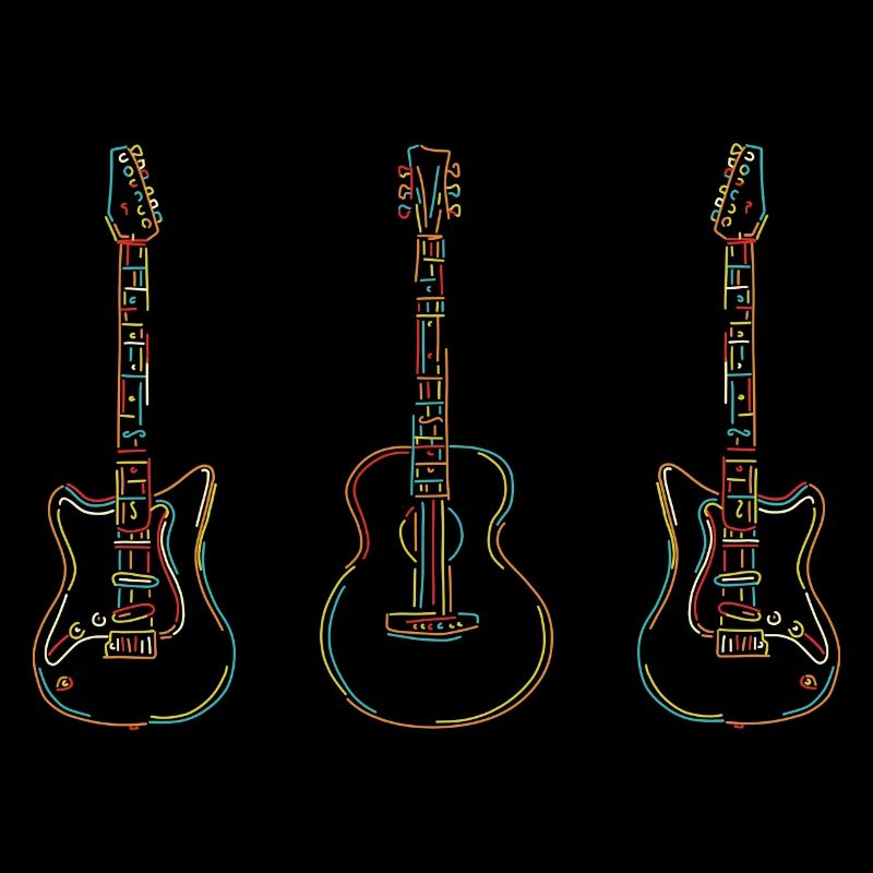 Guitar Gift Drawing Guitarists Band