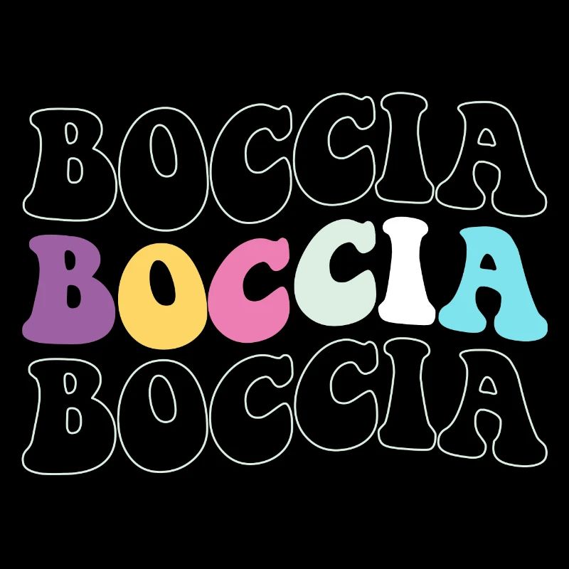 Bocciaspieler Bekleidung mit Boccia Kugeln Boccia