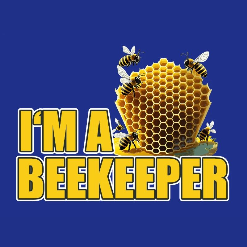 Ich bin ein cooler stolzer Imker-Logo-Designer
