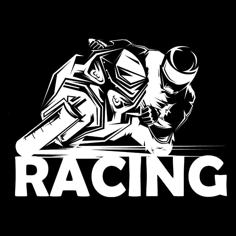 Moto de course Moto Piste de course Icône du logo de la piste de course