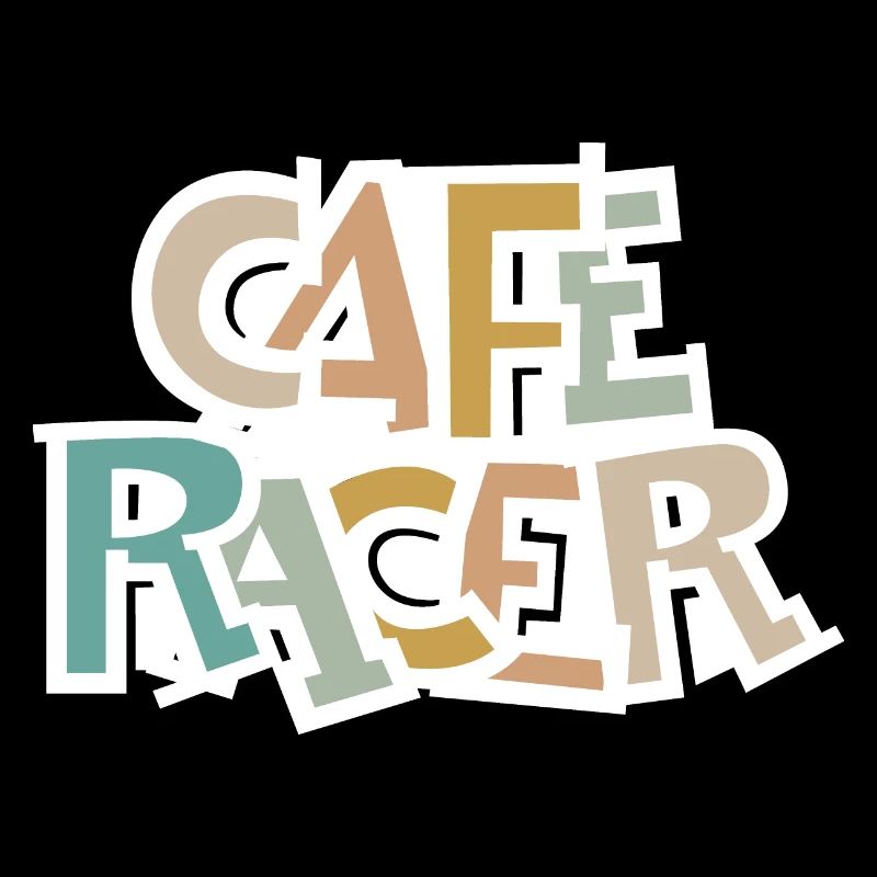 Caferacer retro motorcycle vintage biker icon logo