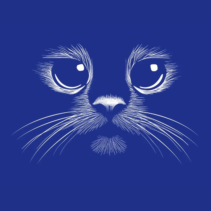 Visage de chat mignon : Charmant et élégant