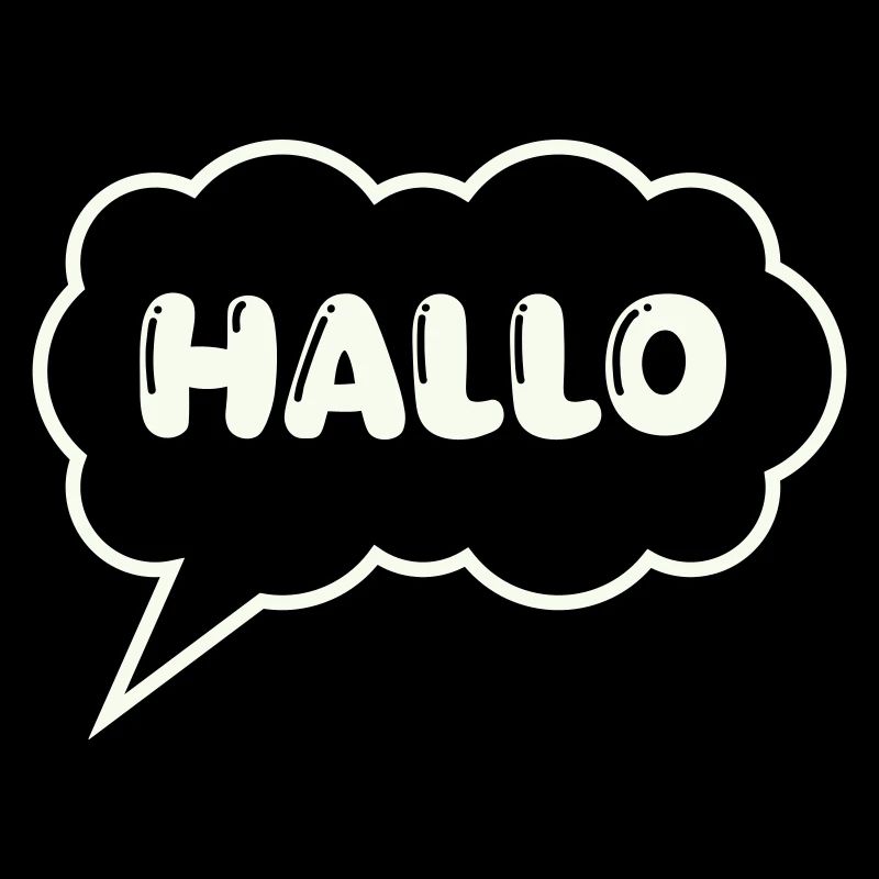 sprechblase hallo