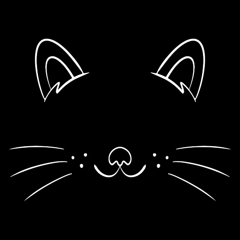 Design minimaliste de visage de chat
