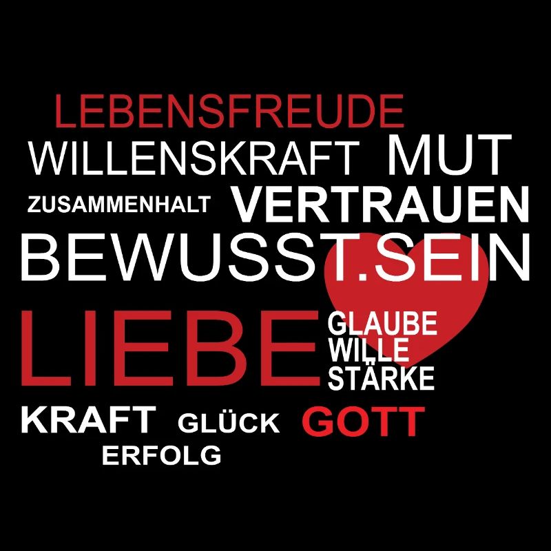 Motivationsshirt dunkel mit Herz