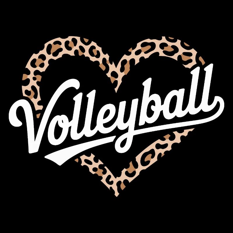 Conception de volley-ball en forme de cœur de léopard
