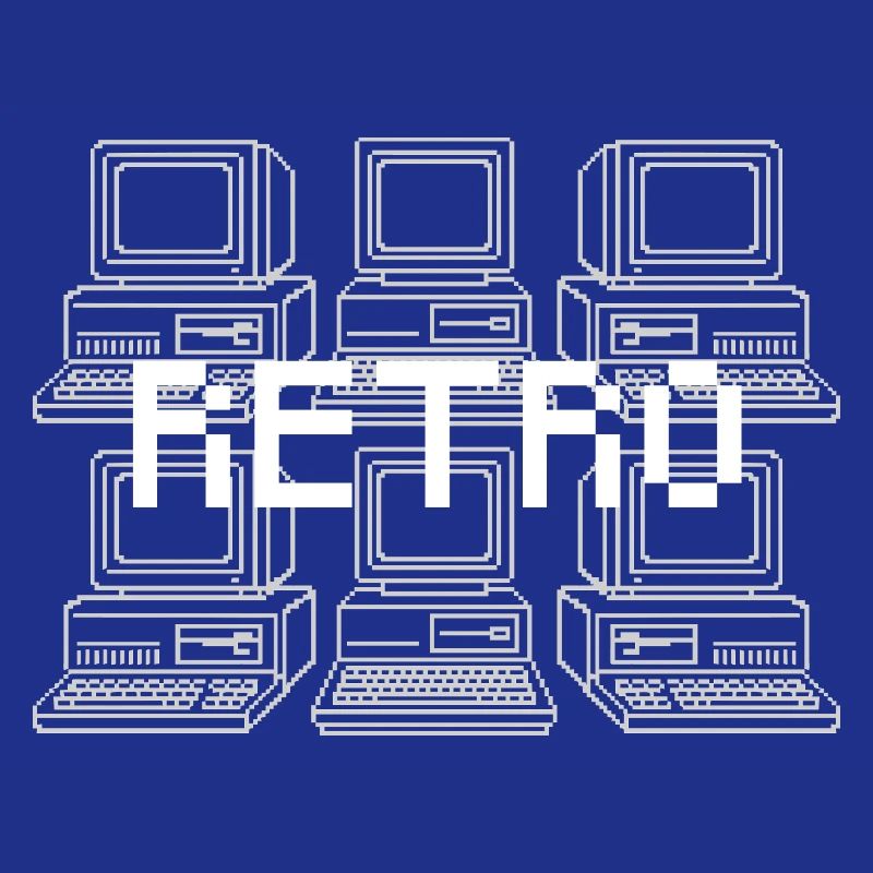 Rétro grille informatique techno