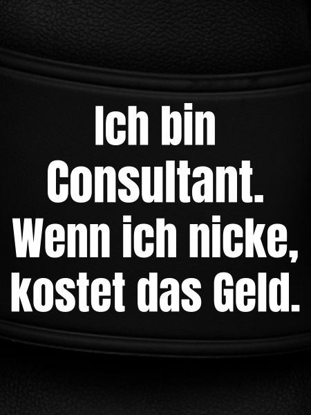 I'm a consultant saying